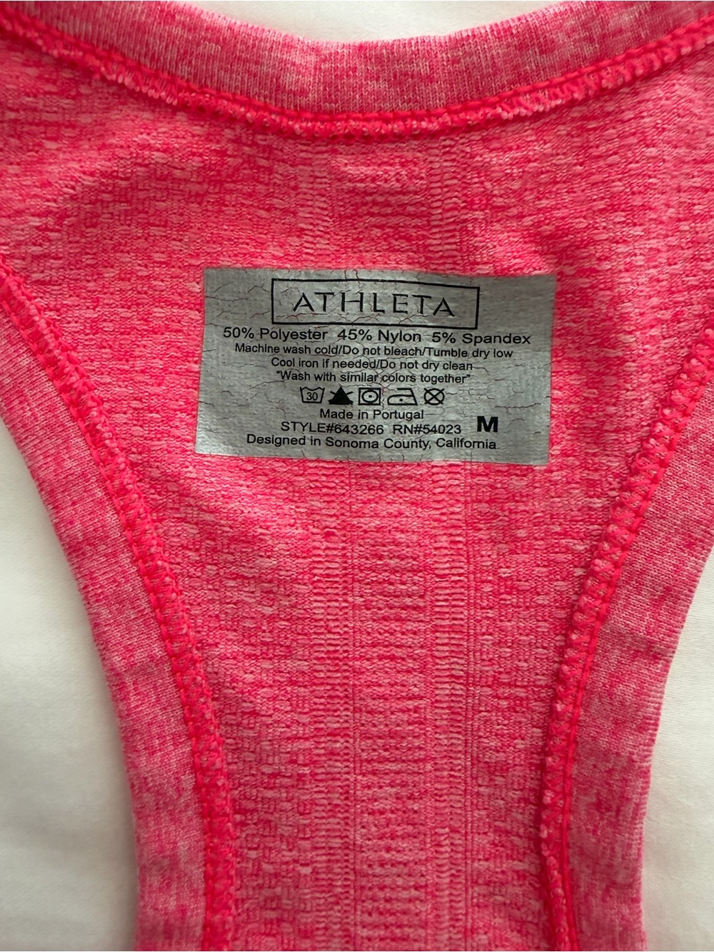 Athleta Hot Pink Heathered Racerback Tank
